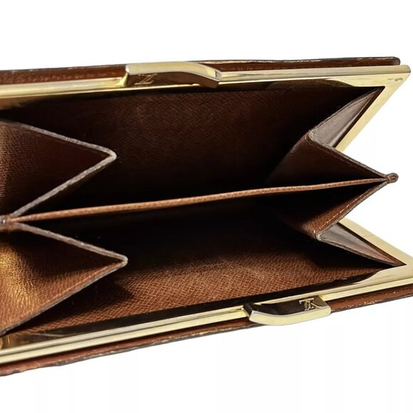 Auth LOUIS VUITTON Coin Purse with Crasp  Monogram 861 Coin Case 217-122124 - Picture 3 of 4